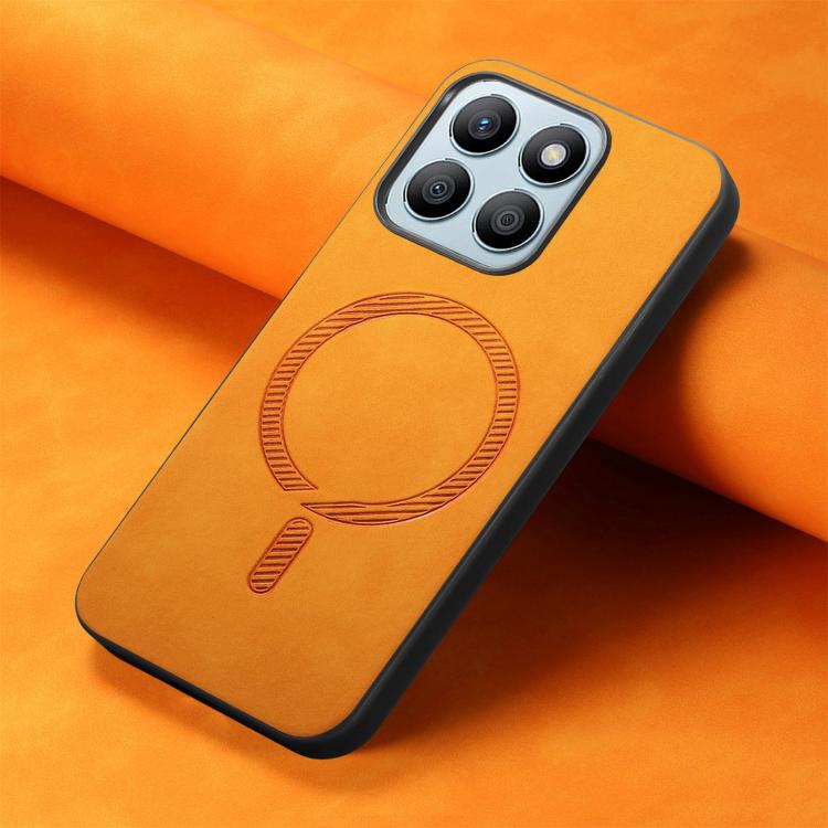 For Honor X8b Retro Magsafe Magnetic PU Back Cover Phone Case