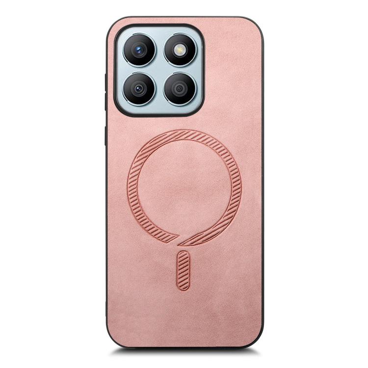 For Honor X8b Retro Magsafe Magnetic PU Back Cover Phone Case