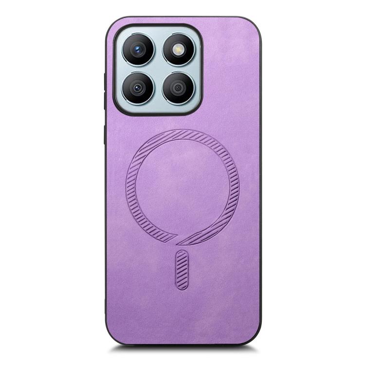 For Honor X8b Retro Magsafe Magnetic PU Back Cover Phone Case