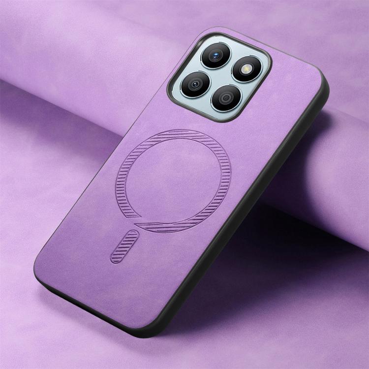 For Honor X8b Retro Magsafe Magnetic PU Back Cover Phone Case