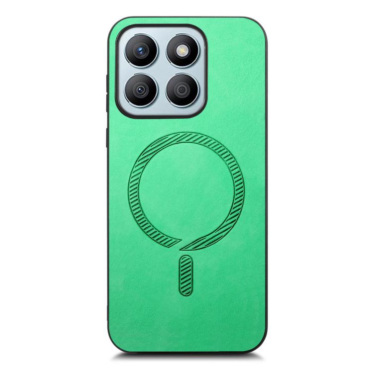 For Honor X8b Retro Magsafe Magnetic PU Back Cover Phone Case