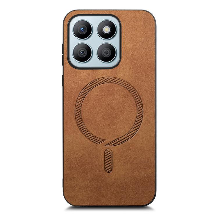 For Honor X8b Retro Magsafe Magnetic PU Back Cover Phone Case
