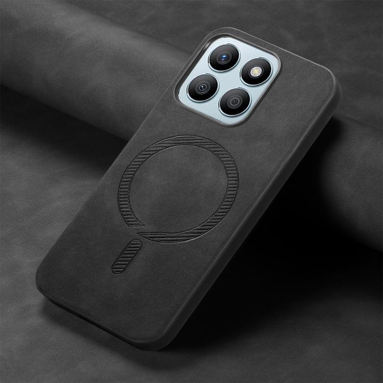 For Honor X8b Retro Magsafe Magnetic PU Back Cover Phone Case