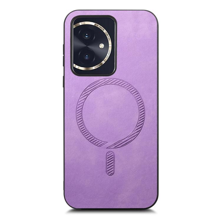 For Honor 100 Retro Magsafe Magnetic PU Back Cover Phone Case
