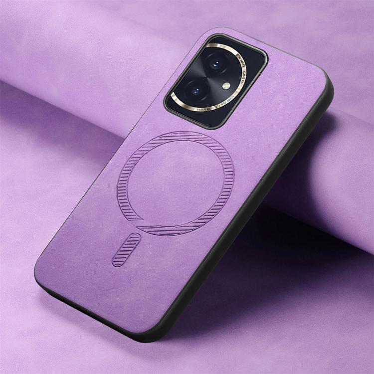 For Honor 100 Retro Magsafe Magnetic PU Back Cover Phone Case