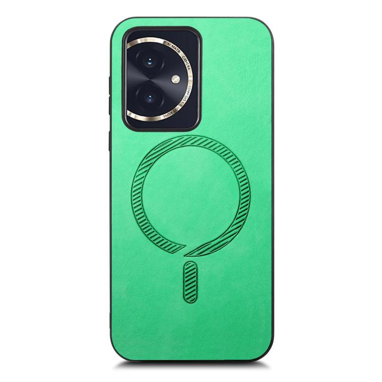 For Honor 100 Retro Magsafe Magnetic PU Back Cover Phone Case
