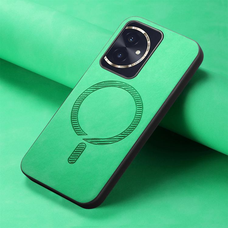 For Honor 100 Retro Magsafe Magnetic PU Back Cover Phone Case