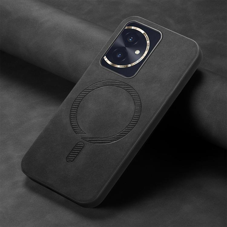 For Honor 100 Retro Magsafe Magnetic PU Back Cover Phone Case