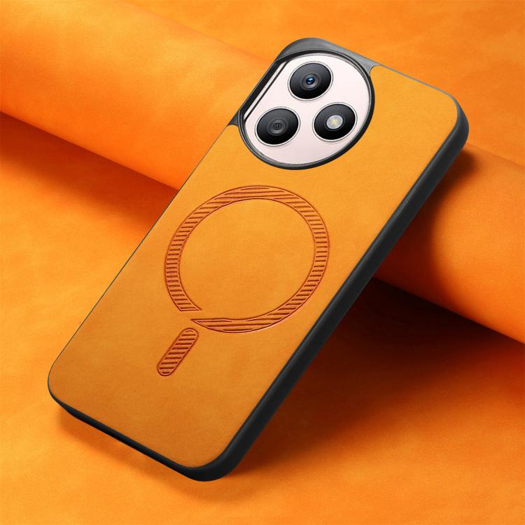 For Honor X50i+ Retro Magsafe Magnetic PU Back Cover Phone Case