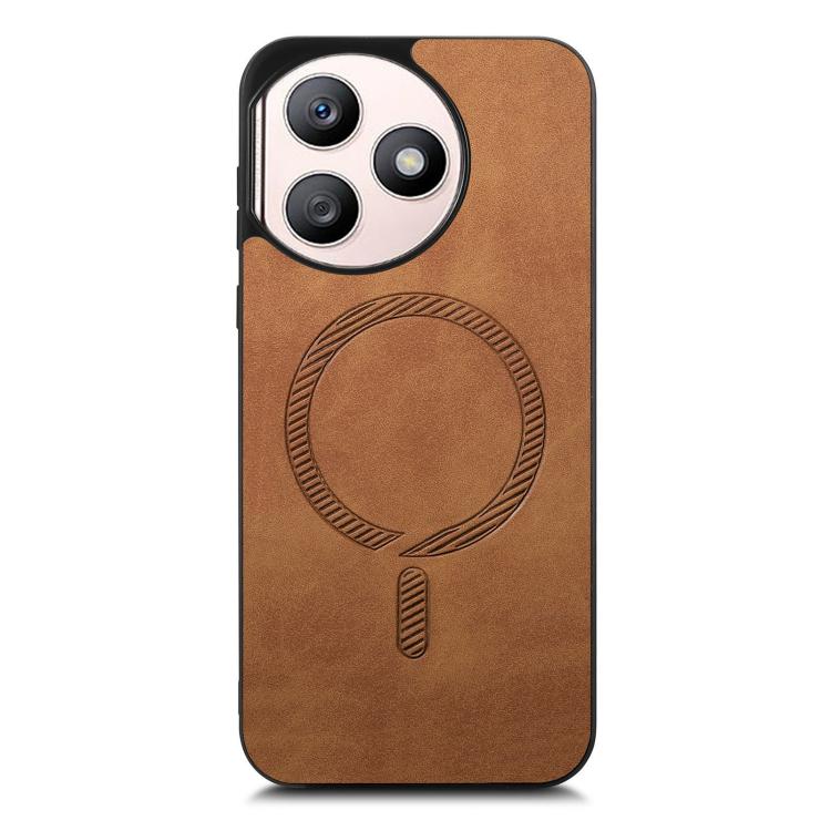 For Honor X50i+ Retro Magsafe Magnetic PU Back Cover Phone Case