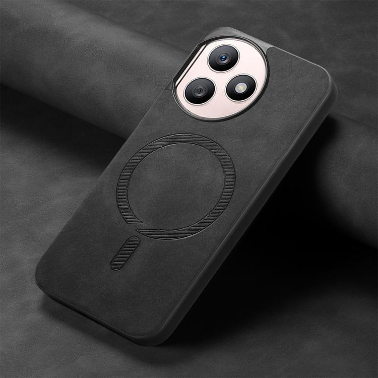 For Honor X50i+ Retro Magsafe Magnetic PU Back Cover Phone Case