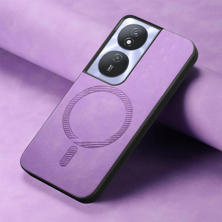 For Honor Play 50 Plus 5G Retro Magsafe Magnetic PU Back Cover Phone Case
