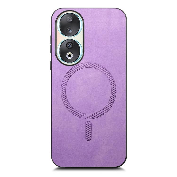 For Honor 90 Retro Magsafe Magnetic PU Back Cover Phone Case