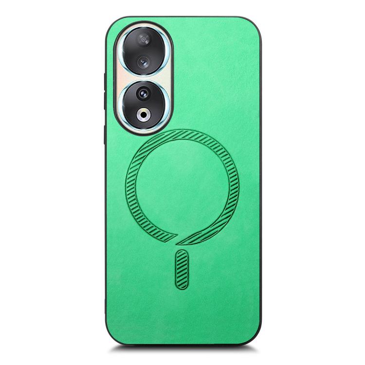 For Honor 90 Retro Magsafe Magnetic PU Back Cover Phone Case