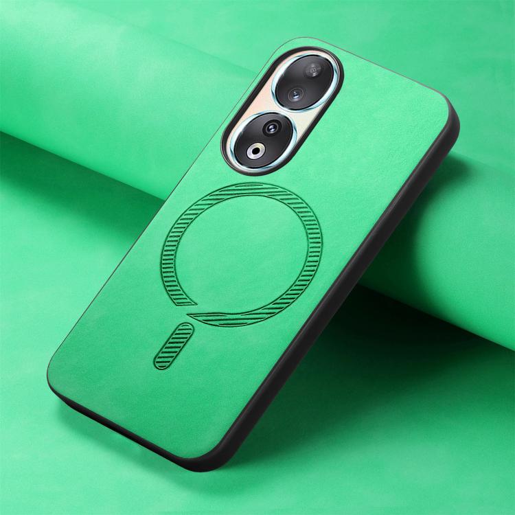 For Honor 90 Retro Magsafe Magnetic PU Back Cover Phone Case