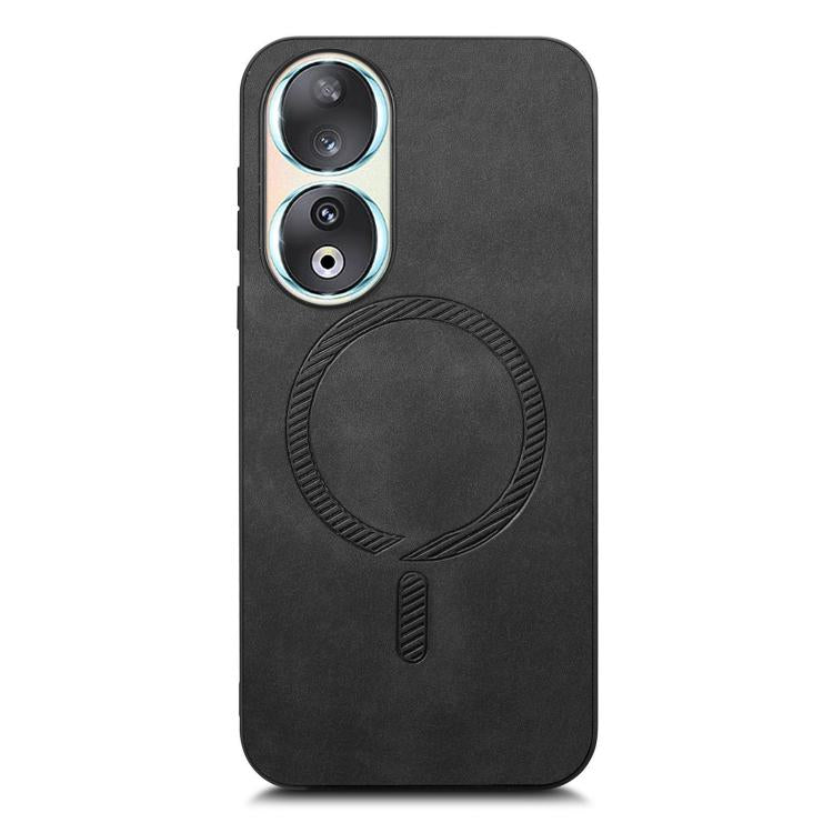 For Honor 90 Retro Magsafe Magnetic PU Back Cover Phone Case