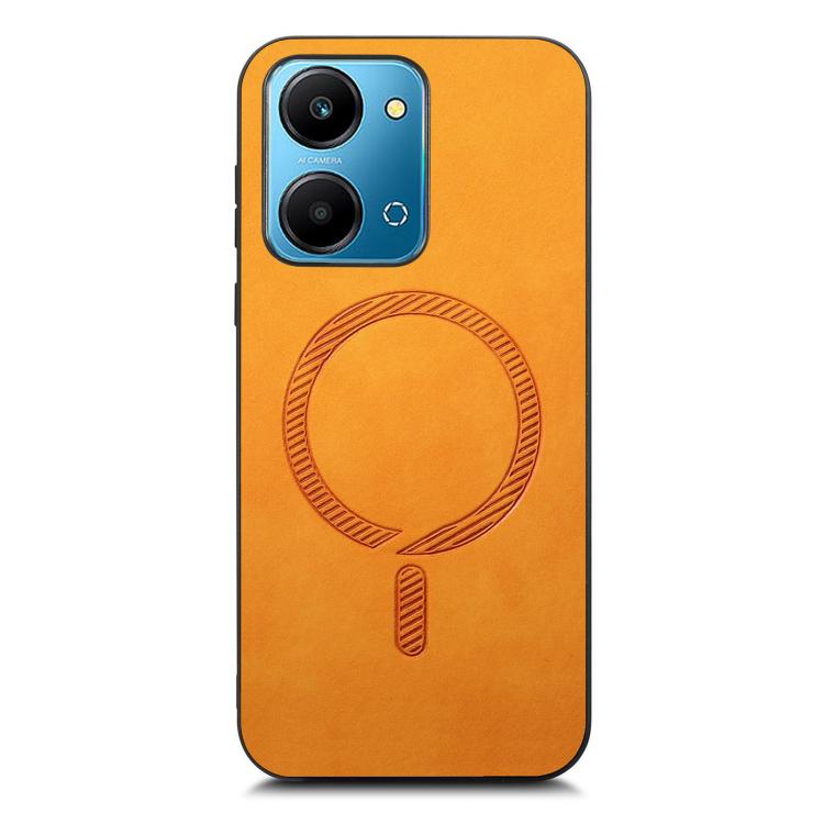 For Honor Play7T Retro Magsafe Magnetic PU Back Cover Phone Case