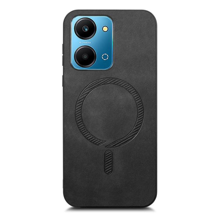 For Honor Play7T Retro Magsafe Magnetic PU Back Cover Phone Case