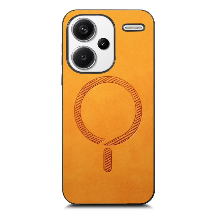 For Xiaomi Redmi Note 13 Pro+ Solid Color Retro Magsafe PU Back Cover Phone Case