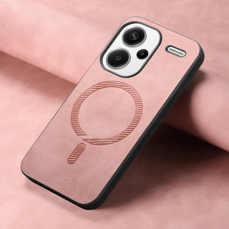 For Xiaomi Redmi Note 13 Pro+ Solid Color Retro Magsafe PU Back Cover Phone Case