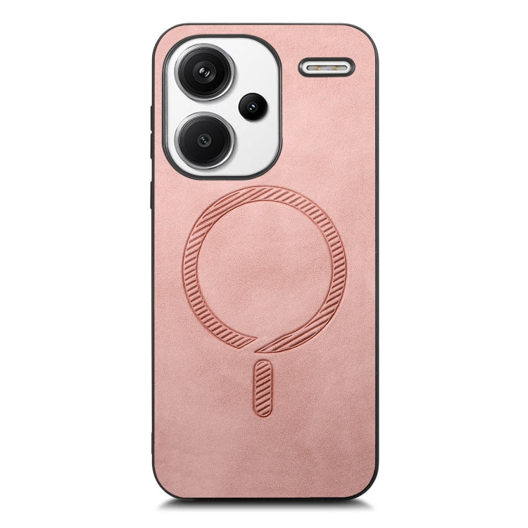 For Xiaomi Redmi Note 13 Pro+ Solid Color Retro Magsafe PU Back Cover Phone Case