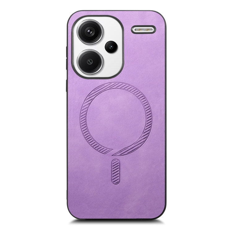 For Xiaomi Redmi Note 13 Pro+ Solid Color Retro Magsafe PU Back Cover Phone Case