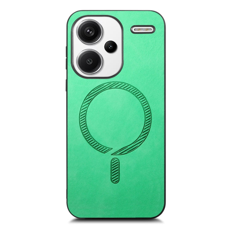 For Xiaomi Redmi Note 13 Pro+ Solid Color Retro Magsafe PU Back Cover Phone Case