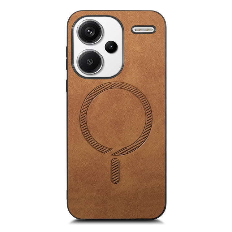 For Xiaomi Redmi Note 13 Pro+ Solid Color Retro Magsafe PU Back Cover Phone Case