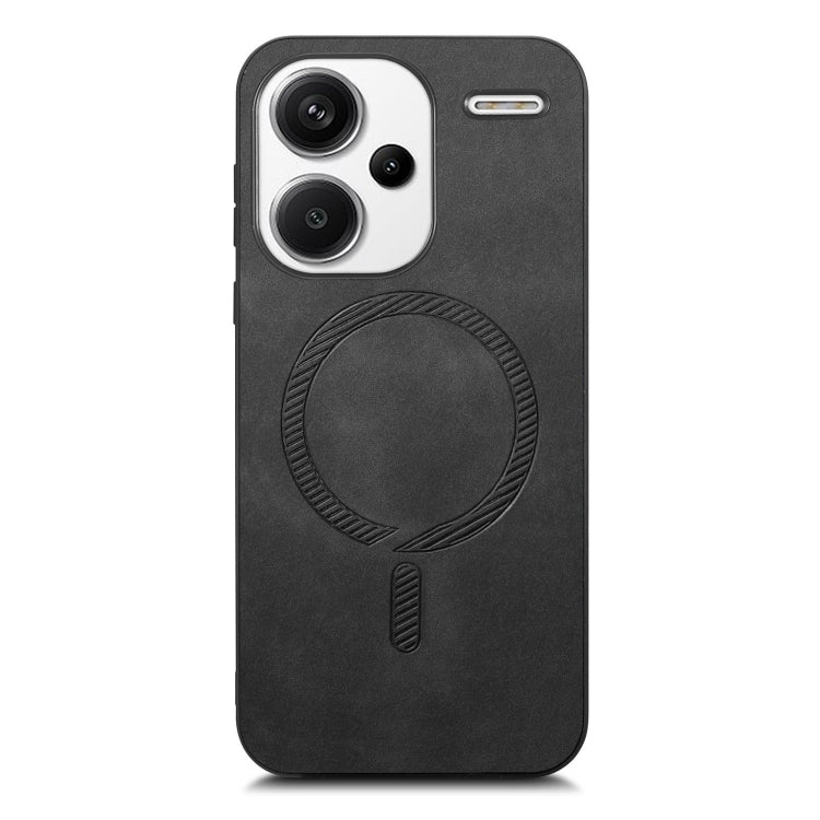 For Xiaomi Redmi Note 13 Pro+ Solid Color Retro Magsafe PU Back Cover Phone Case