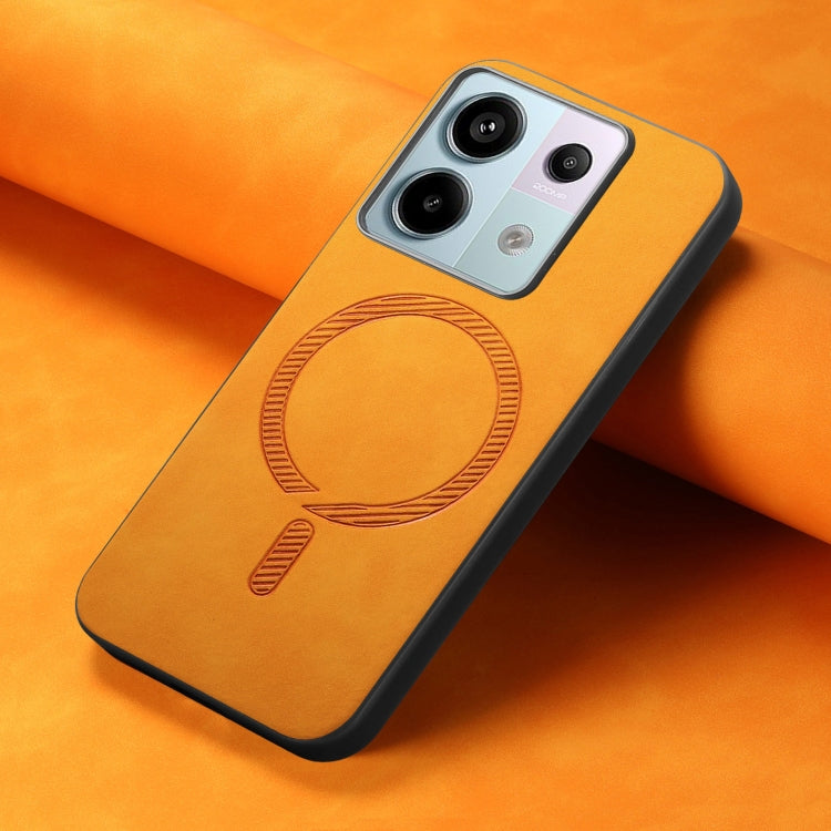 For Xiaomi Redmi Note 13 Pro 5G Solid Color Retro Magsafe PU Back Cover Phone Case