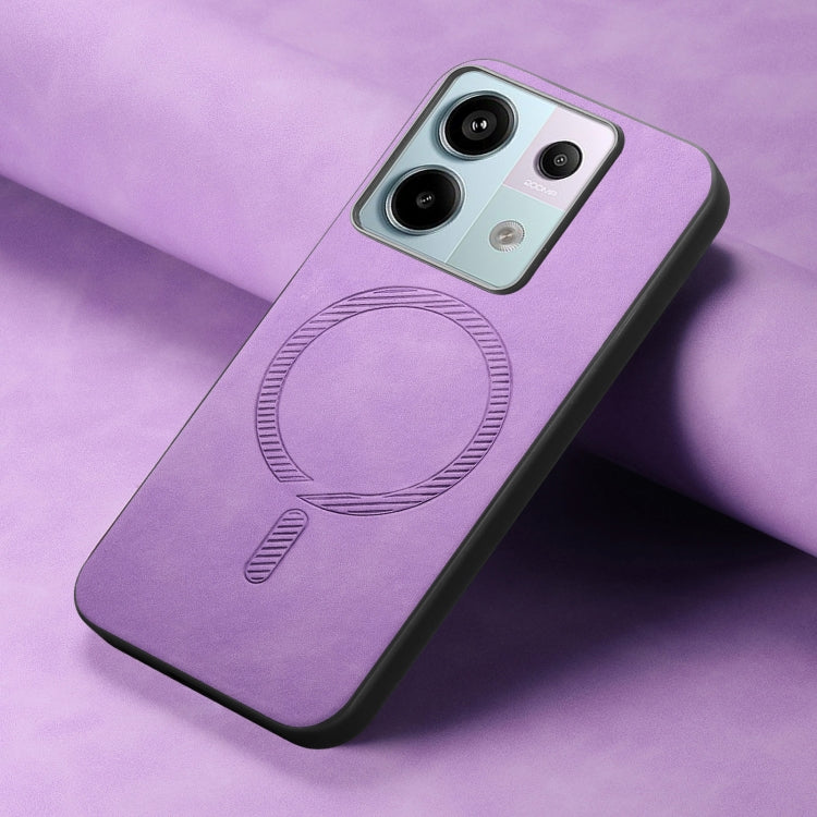For Xiaomi Redmi Note 13 Pro 5G Solid Color Retro Magsafe PU Back Cover Phone Case