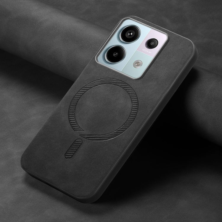 For Xiaomi Redmi Note 13 Pro 5G Solid Color Retro Magsafe PU Back Cover Phone Case