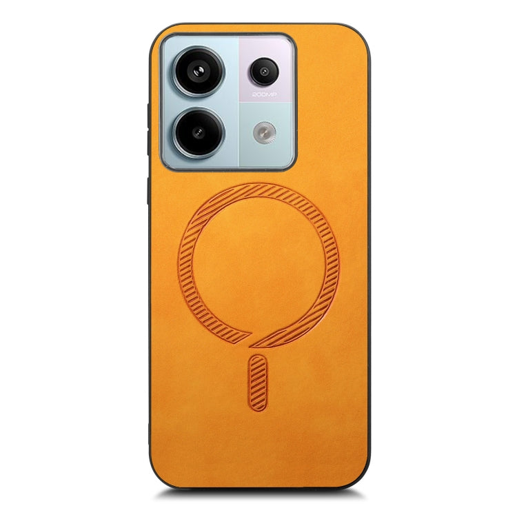 For Xiaomi Redmi Note 12 Turbo Solid Color Retro Magsafe PU Back Cover Phone Case