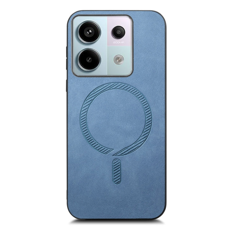 For Xiaomi Redmi Note 12 Turbo Solid Color Retro Magsafe PU Back Cover Phone Case
