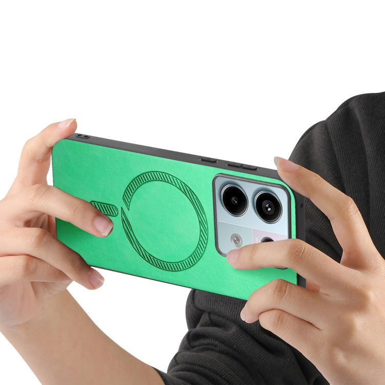 For Xiaomi Civi 3 5G Solid Color Retro Magsafe PU Back Cover Phone Case