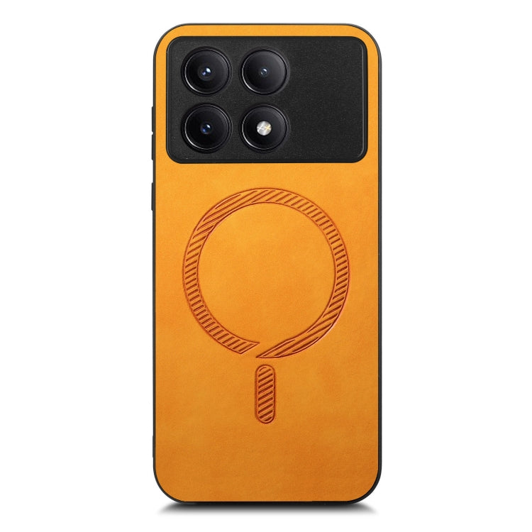 For Xiaomi Redmi K70E /Poco X6 Pro 5G Solid Color Retro Magsafe PU Back Cover Phone Case