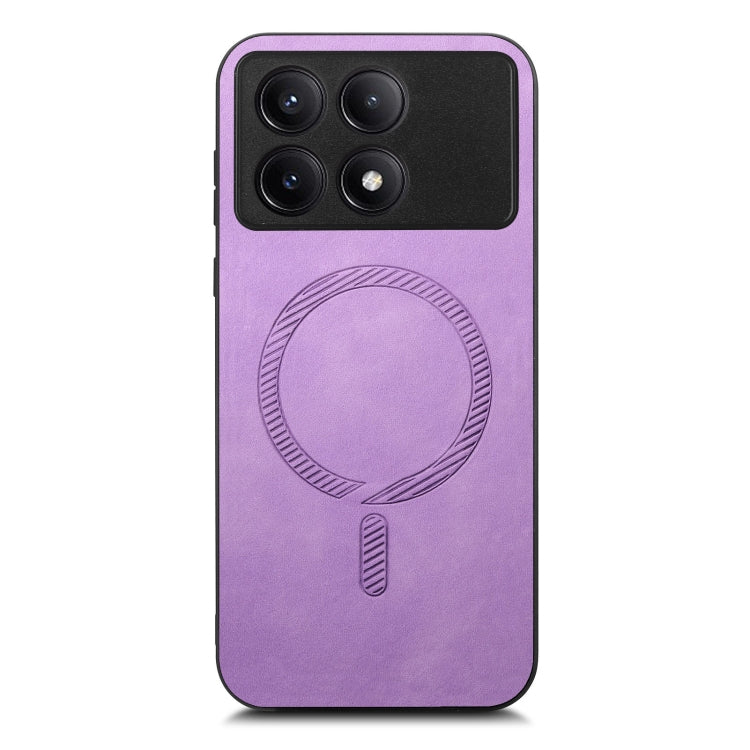 For Xiaomi Redmi K70E /Poco X6 Pro 5G Solid Color Retro Magsafe PU Back Cover Phone Case