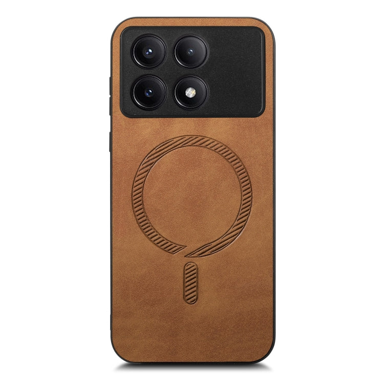 For Xiaomi Redmi K70E /Poco X6 Pro 5G Solid Color Retro Magsafe PU Back Cover Phone Case