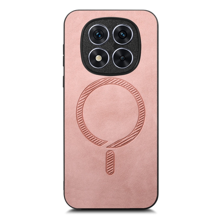 For Xiaomi Redmi Note 14 Pro 5G Solid Color Retro Magsafe PU Back Cover Phone Case