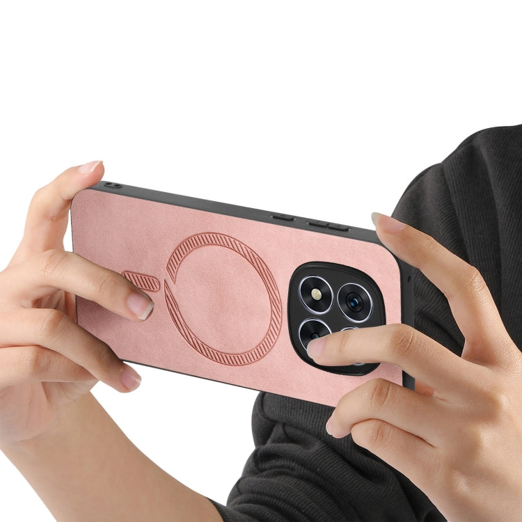For Xiaomi Redmi Note 14 Pro 5G Solid Color Retro Magsafe PU Back Cover Phone Case