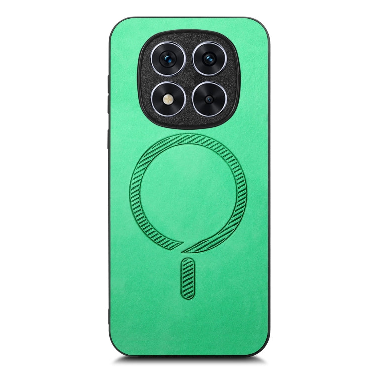 For Xiaomi Redmi Note 14 Pro 5G Solid Color Retro Magsafe PU Back Cover Phone Case