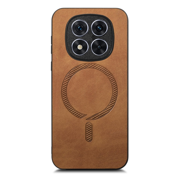 For Xiaomi Redmi Note 14 Pro 5G Solid Color Retro Magsafe PU Back Cover Phone Case