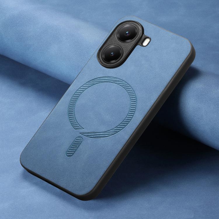For Redmi Turbo 4 Solid Color Retro Magsafe PU Back Cover Phone Case