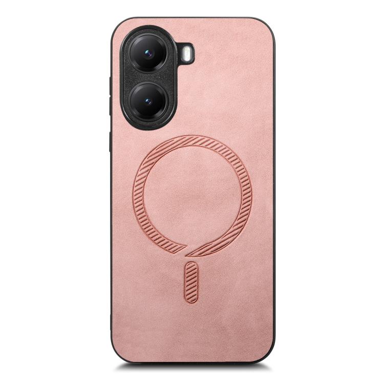 For Redmi Turbo 4 Solid Color Retro Magsafe PU Back Cover Phone Case