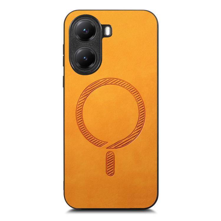 For Xiaomi Poco X7 Pro Solid Color Retro Magsafe PU Back Cover Phone Case