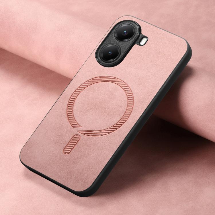 For Xiaomi Poco X7 Pro Solid Color Retro Magsafe PU Back Cover Phone Case