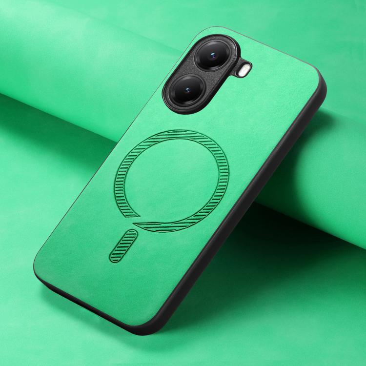 For Xiaomi Poco X7 Pro Solid Color Retro Magsafe PU Back Cover Phone Case