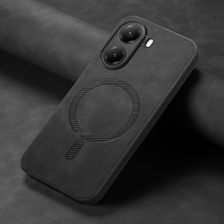 For Xiaomi Poco X7 Pro Solid Color Retro Magsafe PU Back Cover Phone Case