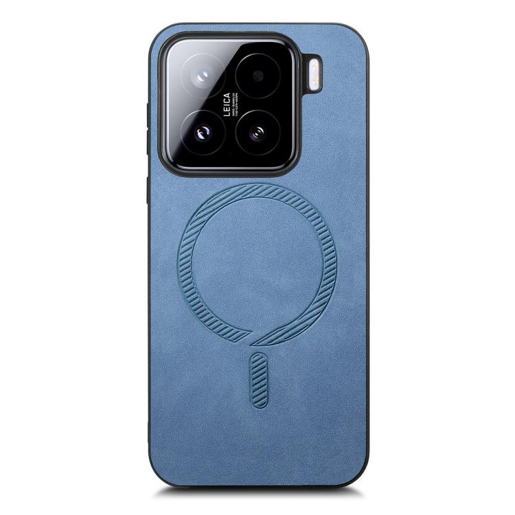 For Xiaomi 15 Solid Color Retro Magsafe PU Back Cover Phone Case