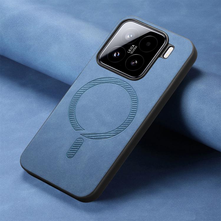 For Xiaomi 15 Solid Color Retro Magsafe PU Back Cover Phone Case